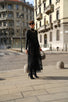 Gonna Audrey Midi in pizzo francese Chantilly Nero