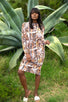 Bio Midi Dress Earth Leaves