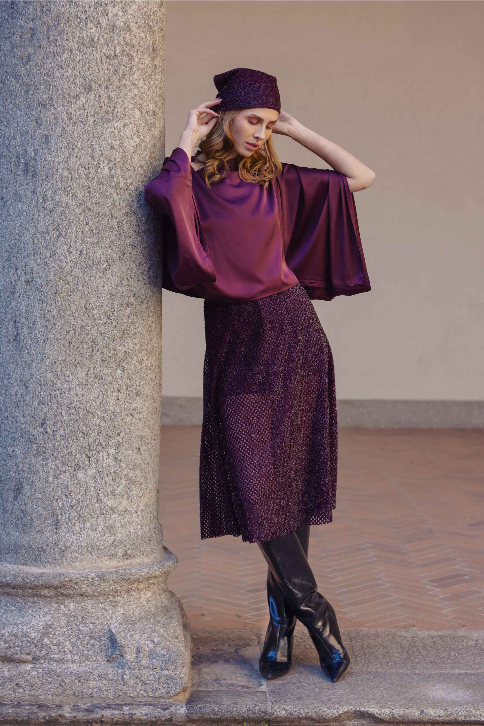 Marcia Folia Midi Skirt