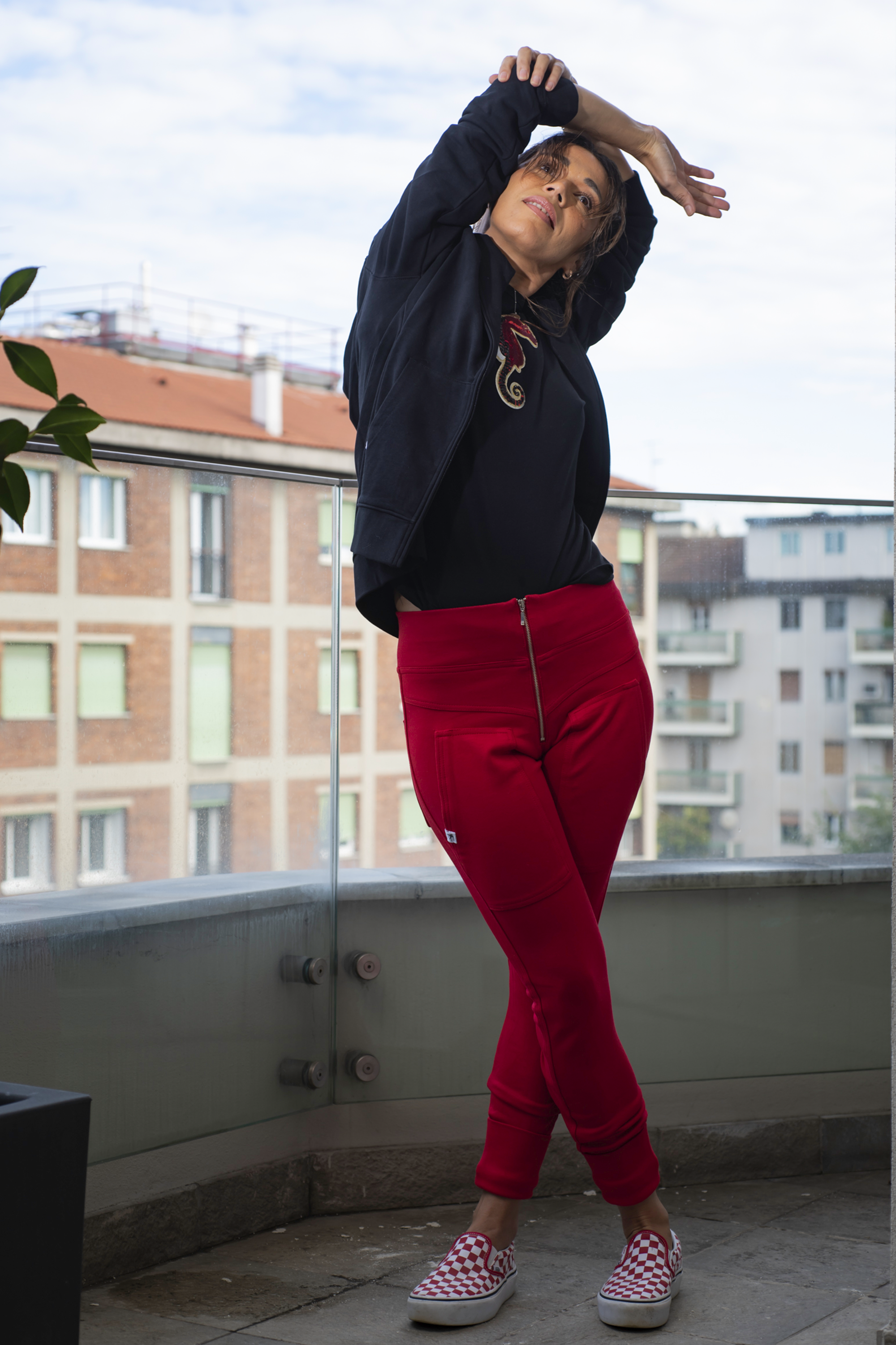 Bio Jogger Legging Com Bolsos Vermelho Guaraná