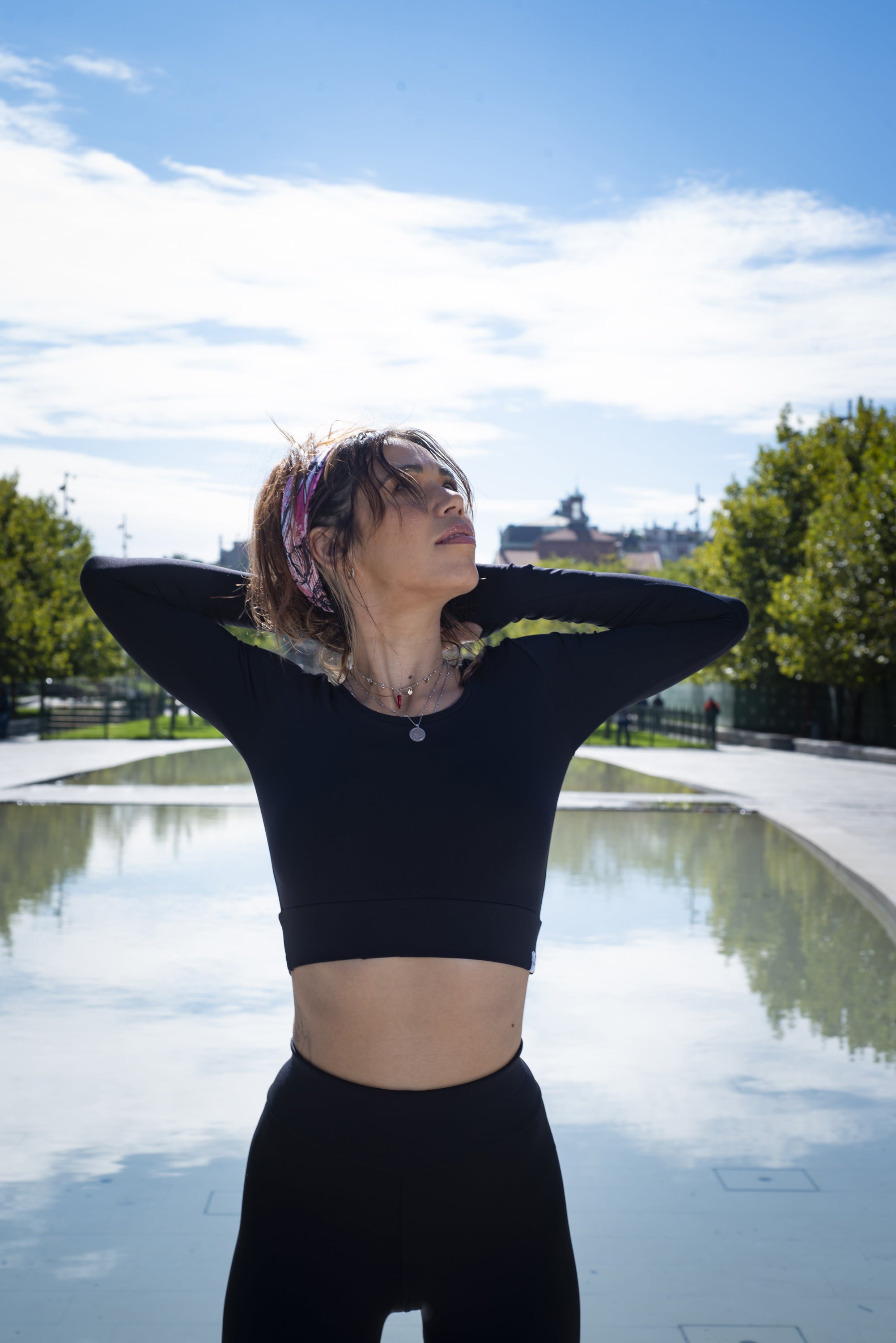 Top Light Tao Maniche Lunghe Nero