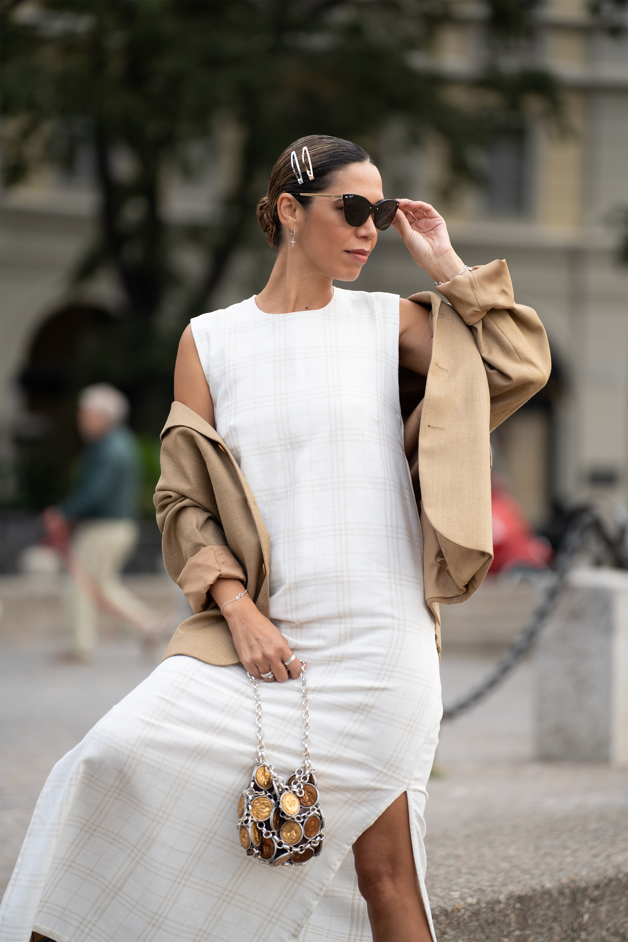 Eco Abito Tubino Midi Lino Montagna Medusa