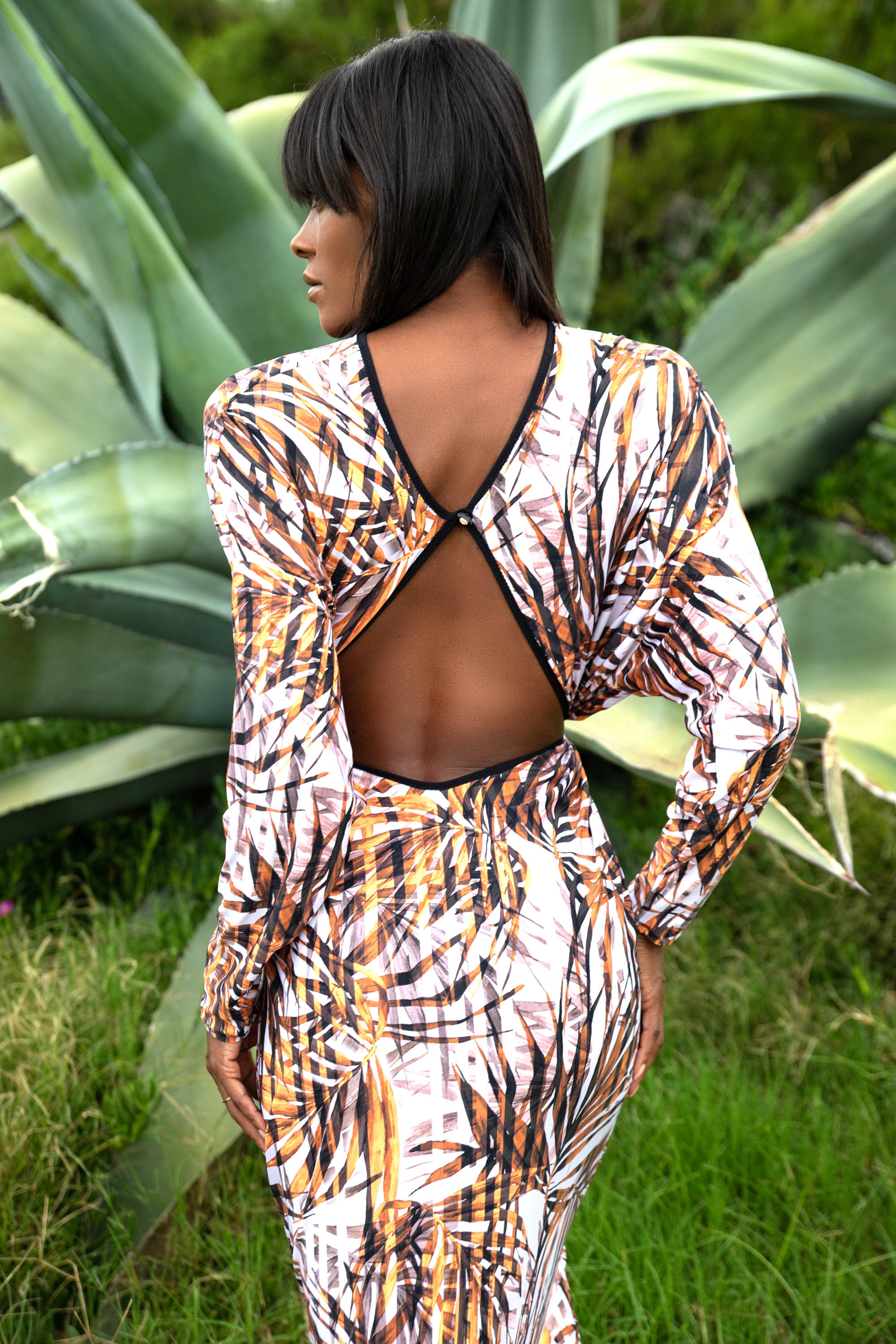 Terra Leaves Midi Dress