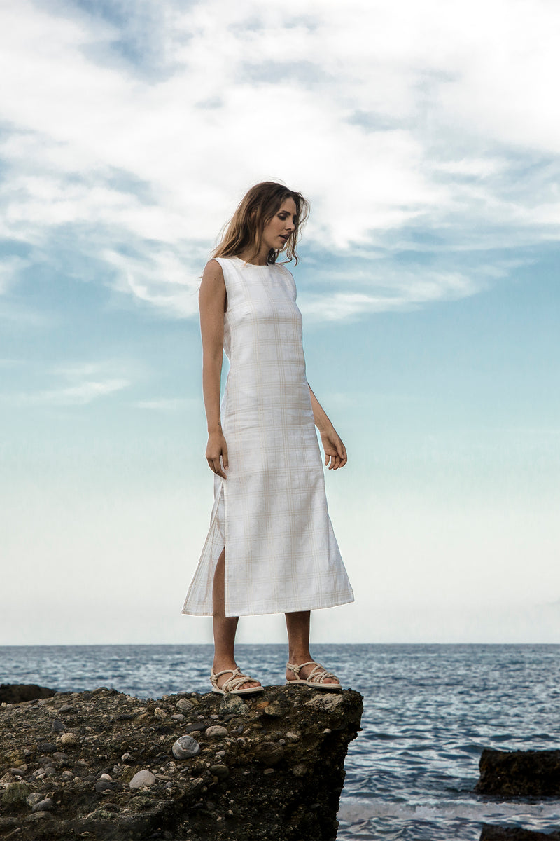 Eco Dress Midi Tube Linen Mountain Medusa