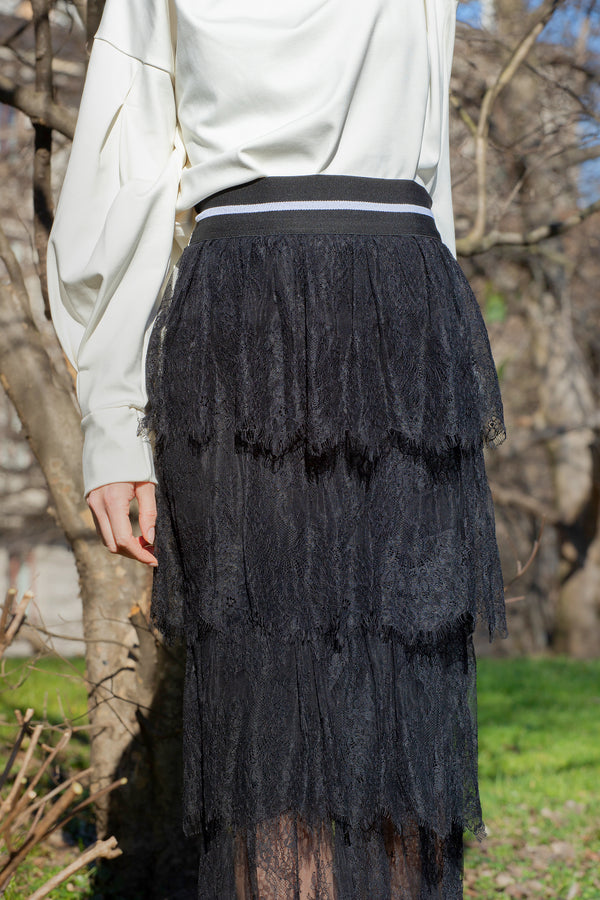 Camilla Layered Skirt Black