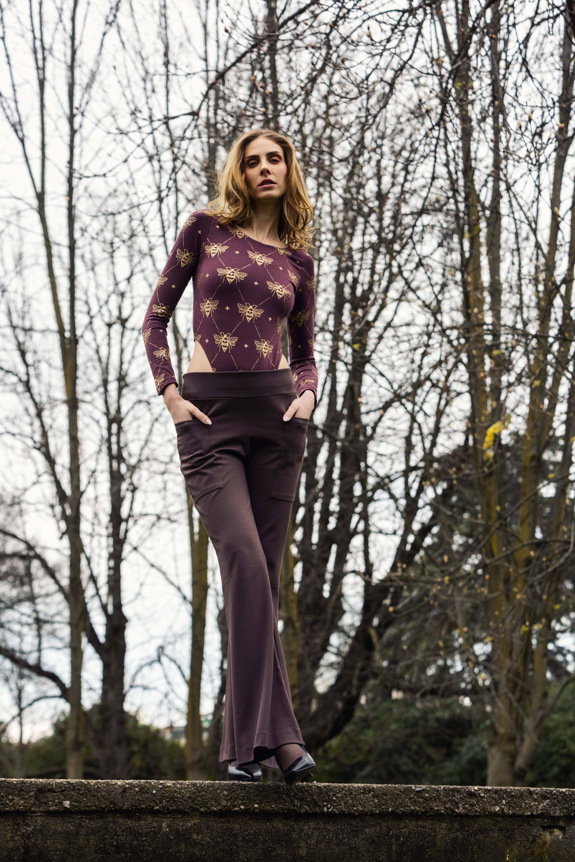 Calça Flare Chocolate Folia