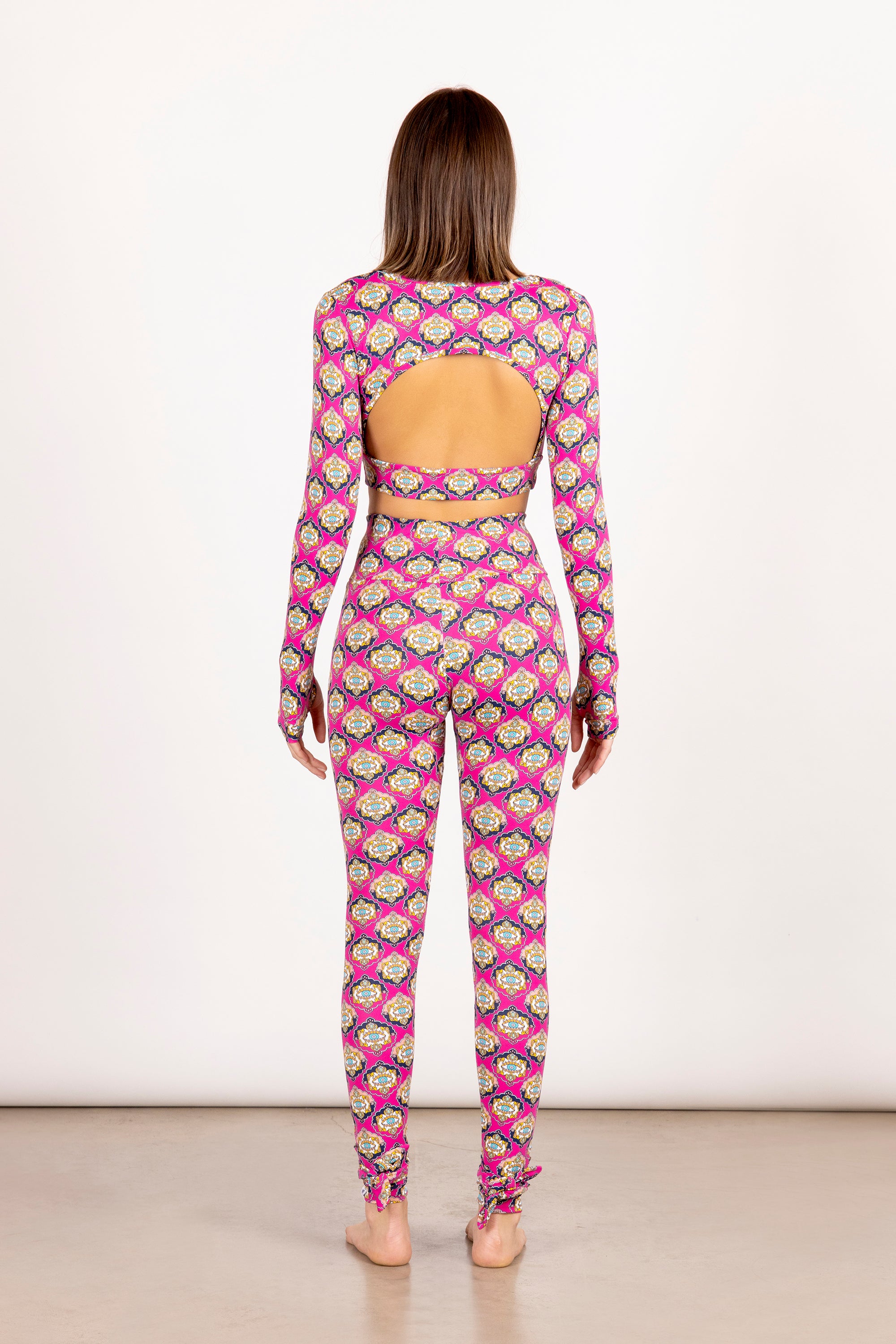 Bio Legging Fiocco Occhio Greco Rosa