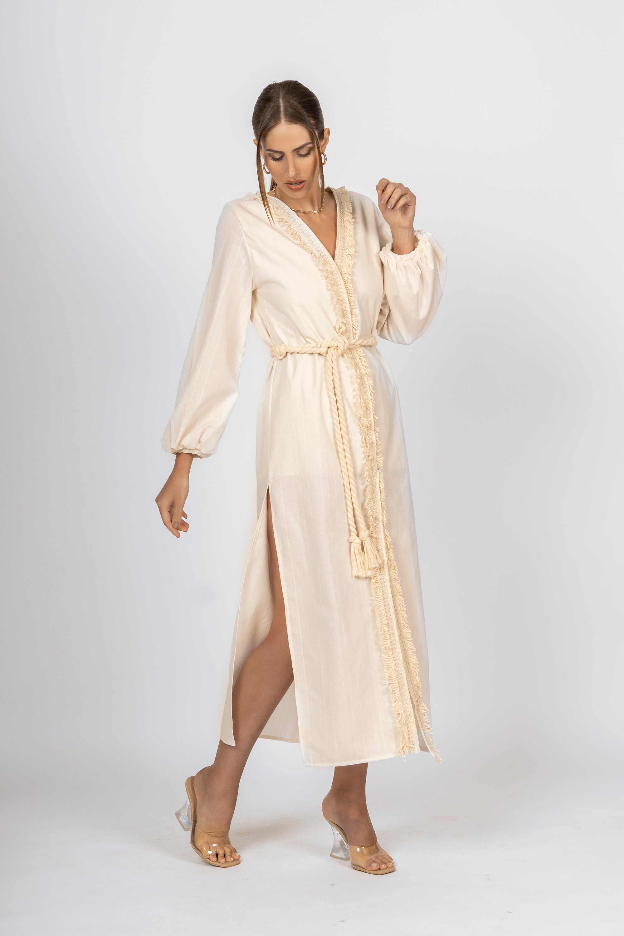 Vestido Kimono Off White