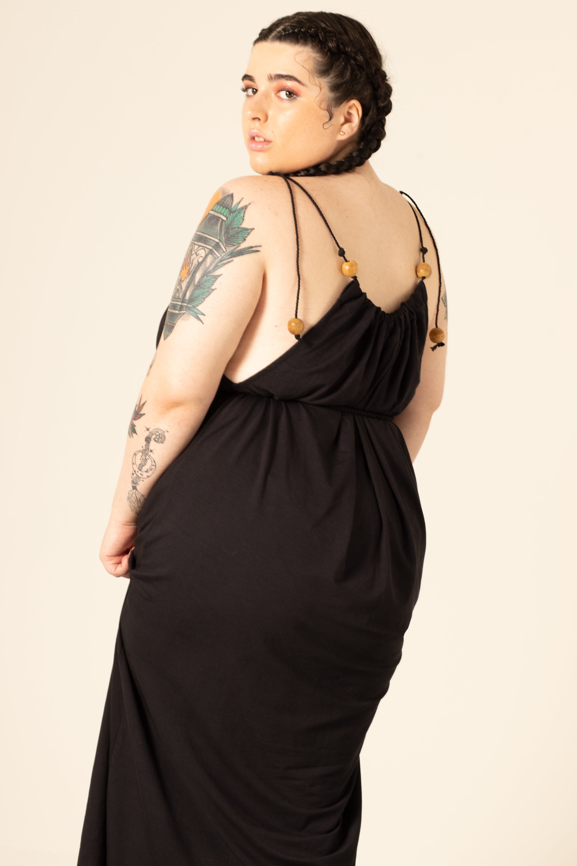 Maxi Abito Eco Cortina Taty Nero